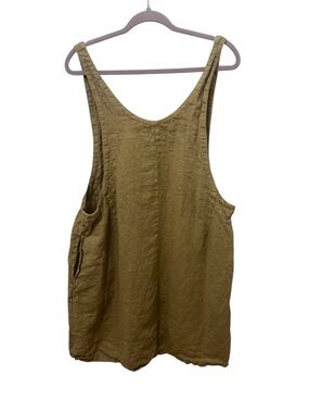 Cut Loose Linen Tunic Dress Pockets Size L/XL